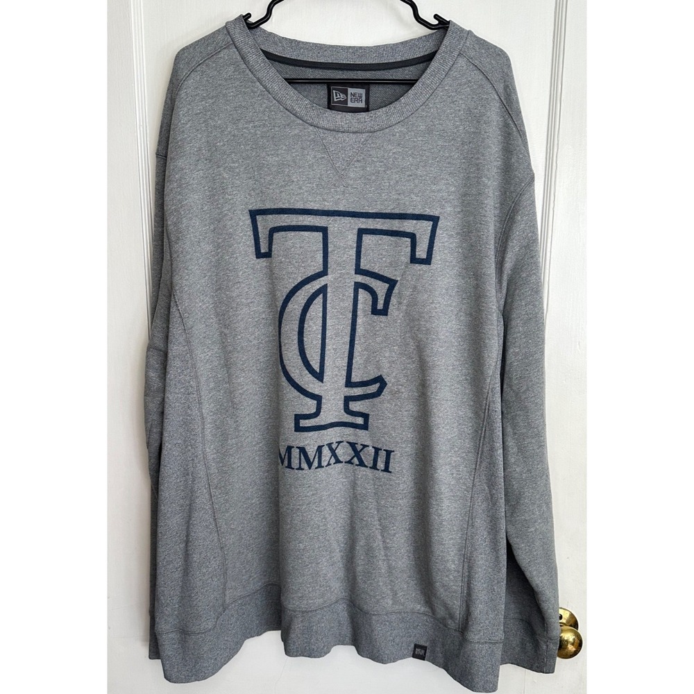 New Era Size 4X‎ Minnesota Twins MMXXII TC Sweatshirt 2021 Baseball Gray Navy
